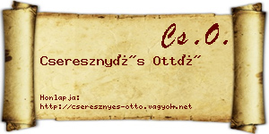 Cseresznyés Ottó névjegykártya